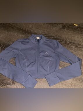 Blue cropped oner active jacket